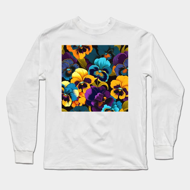 Pansies Long Sleeve T-Shirt by BellaDatura